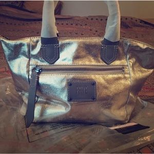 NWT Frye Small Metallic Satchel